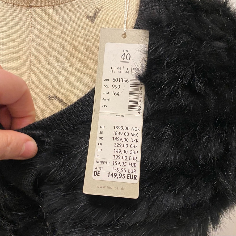 Monari cropped fur top with buttons - Picture 4 of 12